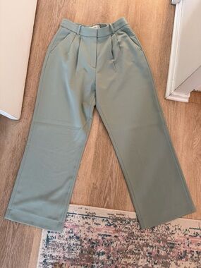 Abercrombie Curve Love Sloan Tailored Pleated Wide Leg Trouser